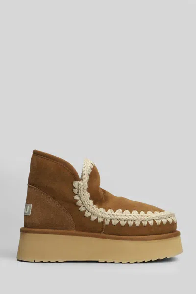 MOU MOU MINI ESKIMO PLATFORM ANKLE BOOTS INSIDE WEDGE