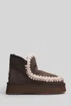 Mou Mini Eskimo Platform Ankle Boots Inside Wedge In Multi