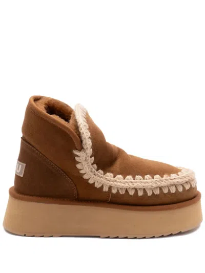Mou Mini Eskimo Platform Boot In Neutral
