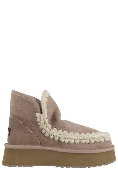 Mou Mini Eskimo Platform Boot In Neutral