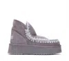 Mou Logo Eskimo Ankle Boots In New Grey