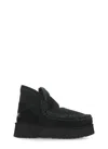 Mou Eskimo Black Slip-on Boots With Rear Logo In Suede Woman In Black