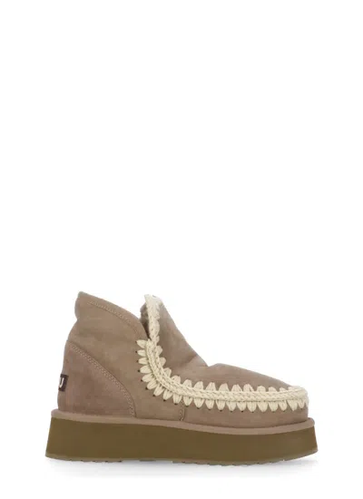 Mou Mini Eskimo Platform Boots In Brown