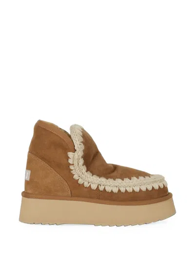 Mou Mini Eskimo Platform Boots In Brown