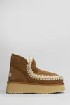 Mou Mini Eskimo Platform High Heels Ankle Boots In Brown
