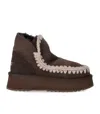 Mou Mini Eskimo Platform Mocha Boot In Brown