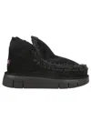 Mou Moccasin-inspired Ankle Boots With Whipstitch Detailing In Black