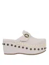 Mou 60mm Suede Clogs In Brown