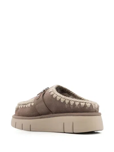 Mou Mules With Crochet Detail In Multi