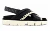 Mou New Bio Criss Cross Sandal In Black