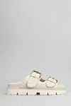 Mou New Bio Slipper-mule In Grey Suede In Grey