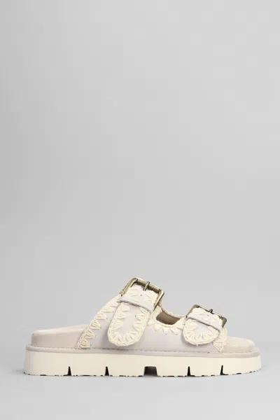 MOU NEW BIO FLATS IN GREY SUEDE