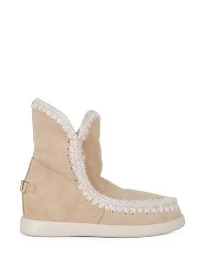 Mou New Inner Wedge Ankle Boots In Neutral