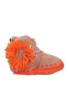 Mou Babies'  Newborn Girl Newborn Shoes Antique Rose Size 3 Sheepskin, Wool In Pink