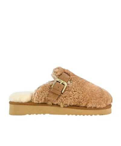 Mou Open-heel Muller Shoes In Nude