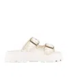 Mou Eva One Piece Slide Two Buckle In White