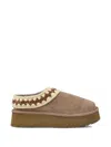 Mou Platform Suede Clogs In Brown