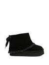 Mou Platform Wool Boots In Black