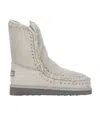 Mou Round-head Short Boots In Gray
