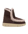 Mou Woman Ankle Boots Cocoa Size 6 Leather In Nude
