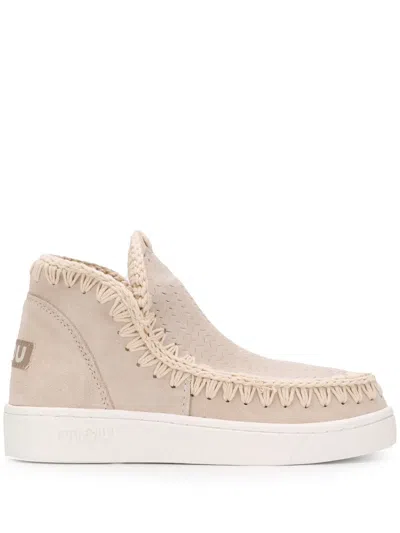 Mou Round Toe Eskimo Sneakers In Beige