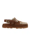 MOU ROUND TOE FLAT SANDALS