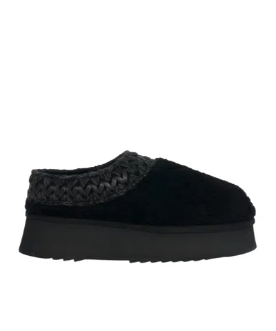 Mou Round-toe Mules In Black
