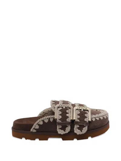 Mou Sabot Sandals In Brown