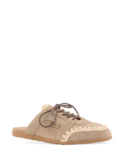 Mou Kids' Sabot Slip-on Sneakers In Brown