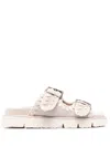 Mou Low Bio Sandal Slipper-mule In Grey Suede