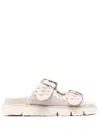 Mou Low Bio Sandal Slipper-mule In Grey Suede
