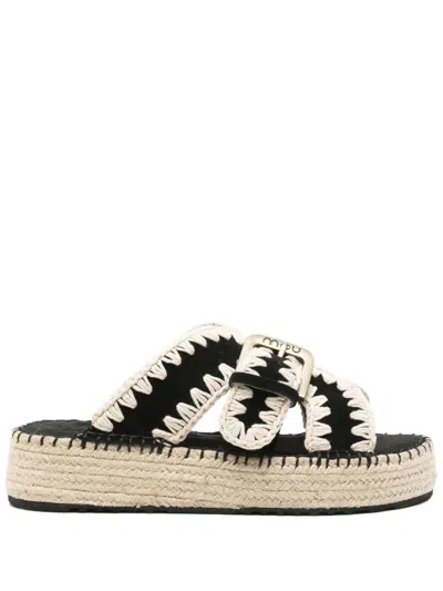 Mou Sandals In Black