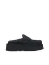 Mou Eskimo Platform Slipper-mule In Black Suede In Black