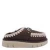 Mou Bounce Clog Slipper-mule In Brown Suede In Brown