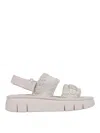 Mou Bounce Suede Flatform Sandals In Brown