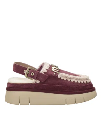 Mou Sandals Grape Marc In Burgundy
