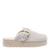 Mou Ivory Suede Leather Sneakers In White