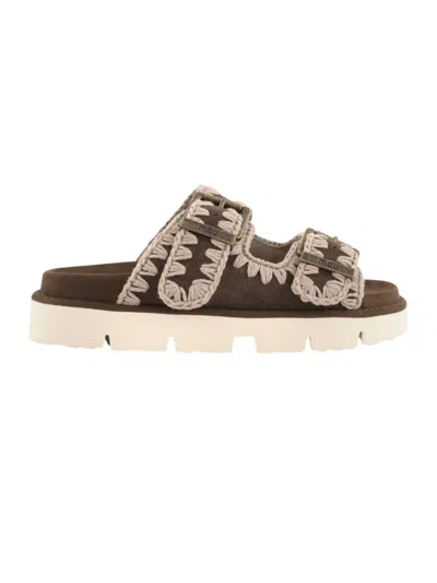 Mou Sandals Woman  - Bio Sandal Two Bruckles - Brown