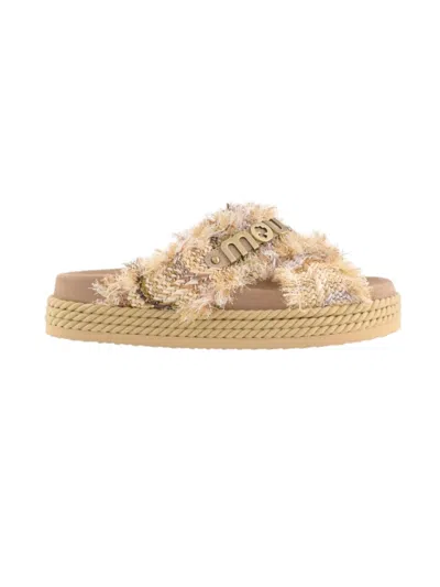 Mou Sandals Woman  - Criss-cross Rope Sandal Refinery - Brown