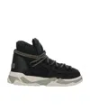 Mou Trainer Scoubidoo Lace Ankle Boots In Black