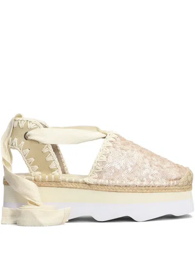 MOU SEQUIN-EMBELLISHED ESPADRILLES