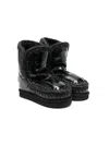 Mou Chunky Leather Boots In Black