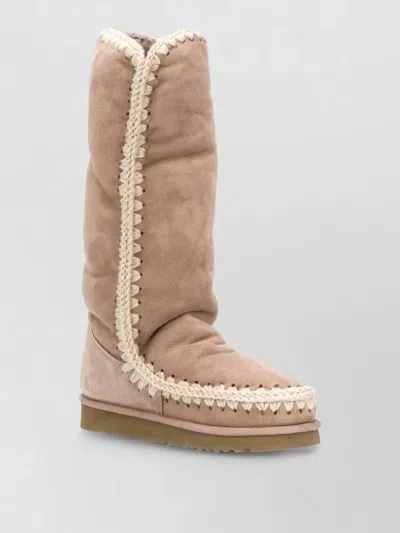 Mou Shearling Slippers In Brown