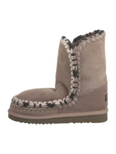 Pre-owned Mou Shearling Snow Boots In Neutrals