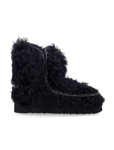 Mou Shearling-lined Platform Boot In Black