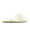 Mou Sheepskin Slide In Vanilla In White