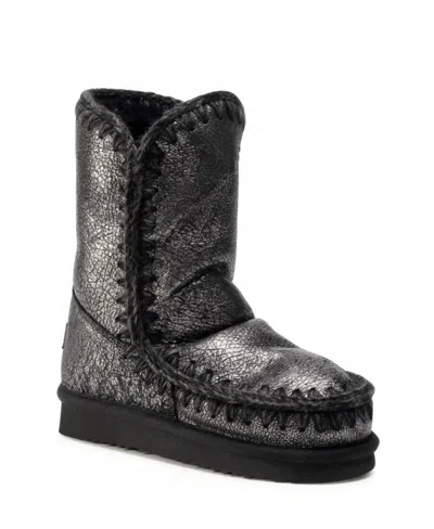 Mou Shiny Leather High Boots In Black