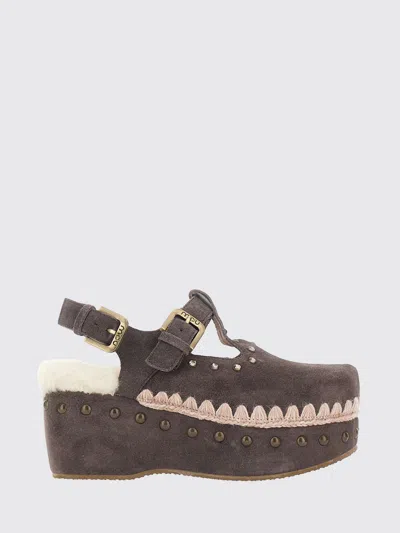 MOU WEDGE SHOES MOU WOMAN COLOR BROWN,H79613032