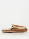 Mou Eskimo Suede And Shearling Slippers In Braun