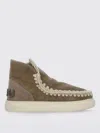 Mou Eskimo Sneaker Bold Low Heels Ankle Boots In Burnt